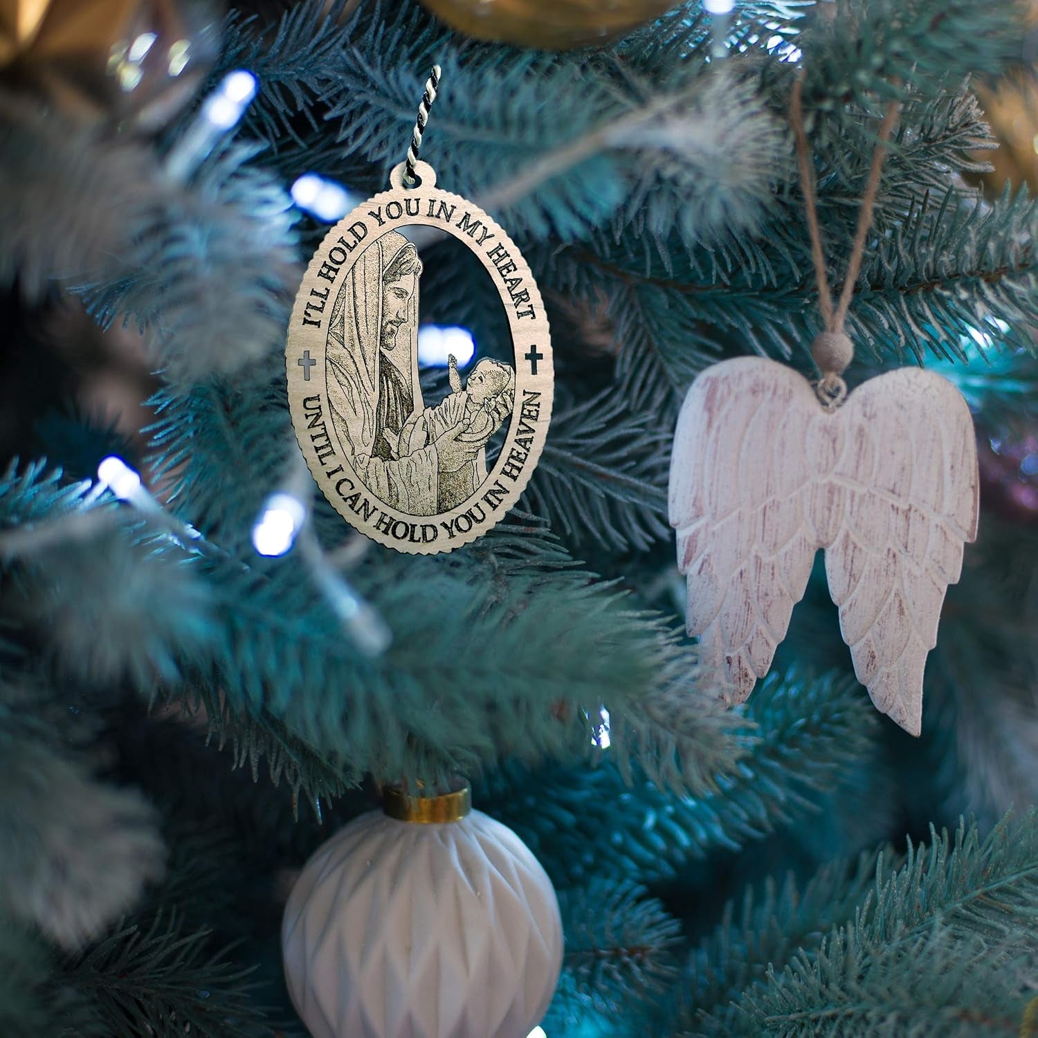 Miscarriage Gifts for Mothers - Grieving Mother Baby Loss Ornament - Wooden Bereavement Memorial Ornaments for Christmas Tree - Sorry for You Loss Comfort Remembrance Gift - USA Made