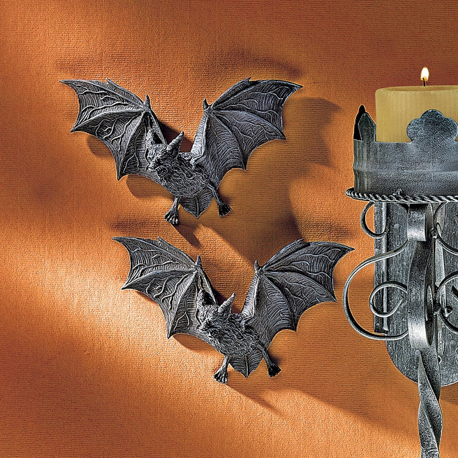 the Vampire Bats of Castle Barbarosa Wall Sculptures - Set of 2