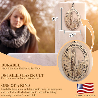Miscarriage Gifts for Mothers - Grieving Mother Baby Loss Ornament - Wooden Bereavement Memorial Ornaments for Christmas Tree - Sorry for You Loss Comfort Remembrance Gift - USA Made