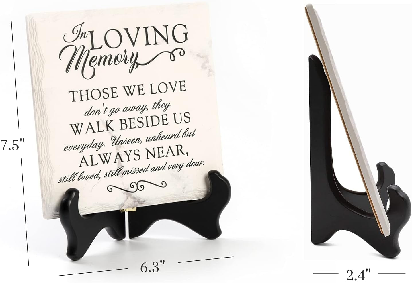 Sympathy Gifts for Loss of Loved One in Memory of Mother Father Plaque with Wooden Stand Bereavement/Condolences/Grief Gifts-Funeral Decor Sign Sorry for Your Loss Remembrance-Poem(3 Options)