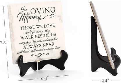 Sympathy Gifts for Loss of Loved One in Memory of Mother Father Plaque with Wooden Stand Bereavement/Condolences/Grief Gifts-Funeral Decor Sign Sorry for Your Loss Remembrance-Poem(3 Options)