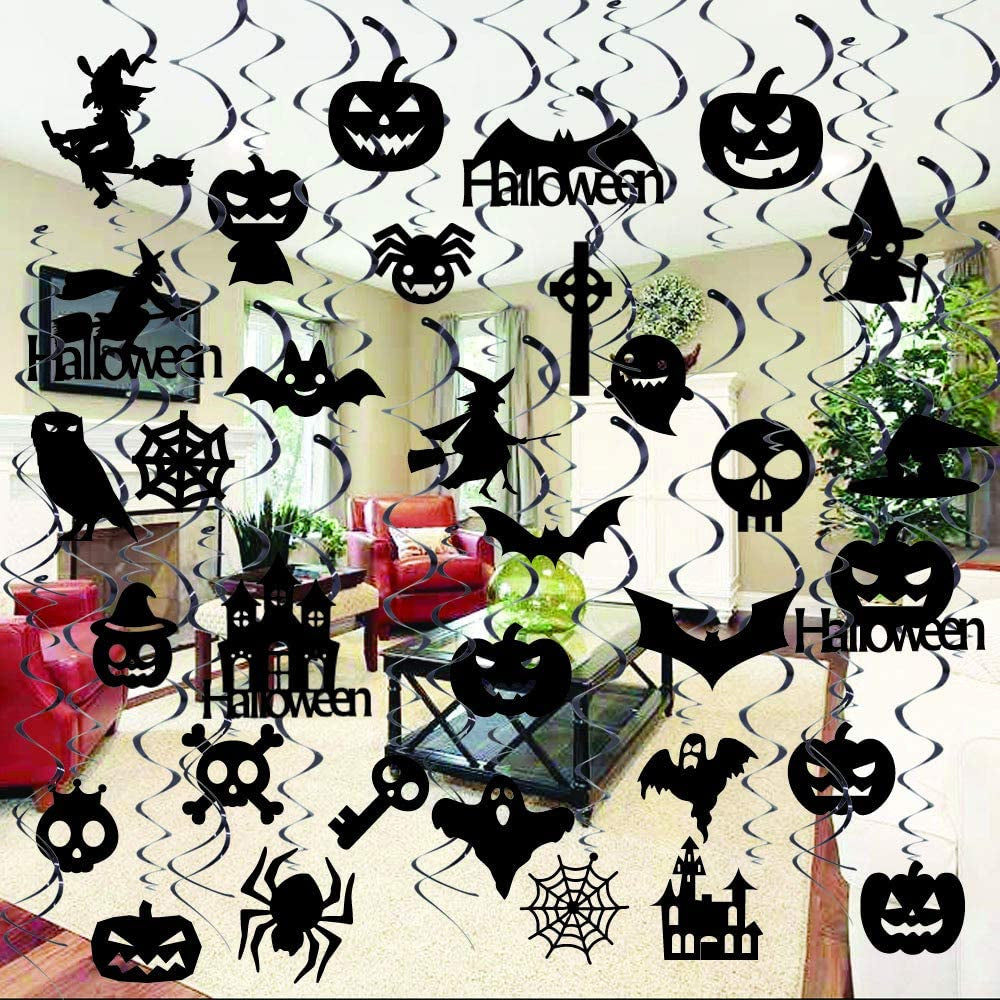 39 Pcs Halloween Hanging Swirls for Halloween Party Supplies Decorations