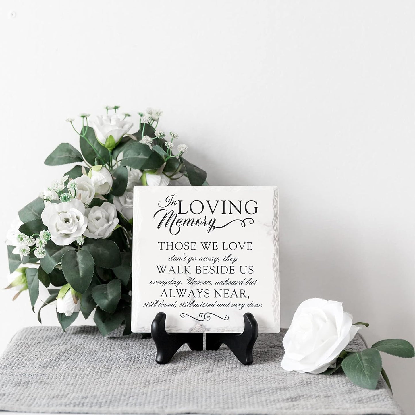 Sympathy Gifts for Loss of Loved One in Memory of Mother Father Plaque with Wooden Stand Bereavement/Condolences/Grief Gifts-Funeral Decor Sign Sorry for Your Loss Remembrance-Poem(3 Options)