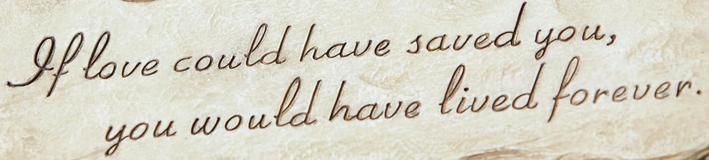 Pet Paw Print If Love Could Have Saved You Garden Memorial Stone | Outdoor Safe | 12-Inch | Rainbow Bridge | Remembrance for Lost Love One
