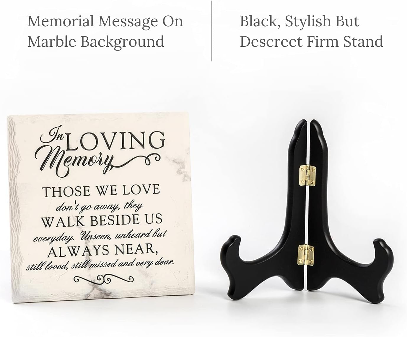 Sympathy Gifts for Loss of Loved One in Memory of Mother Father Plaque with Wooden Stand Bereavement/Condolences/Grief Gifts-Funeral Decor Sign Sorry for Your Loss Remembrance-Poem(3 Options)