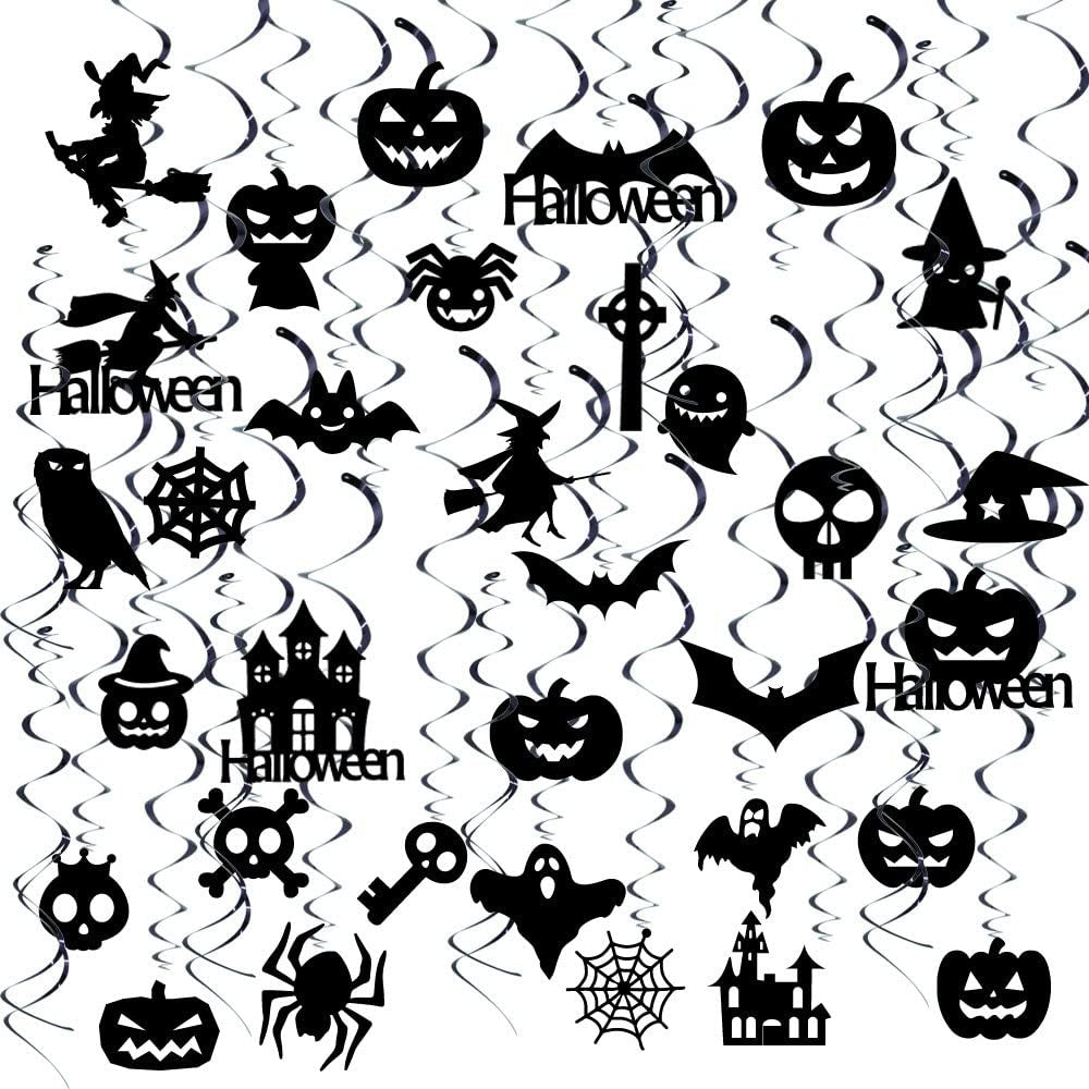39 Pcs Halloween Hanging Swirls for Halloween Party Supplies Decorations